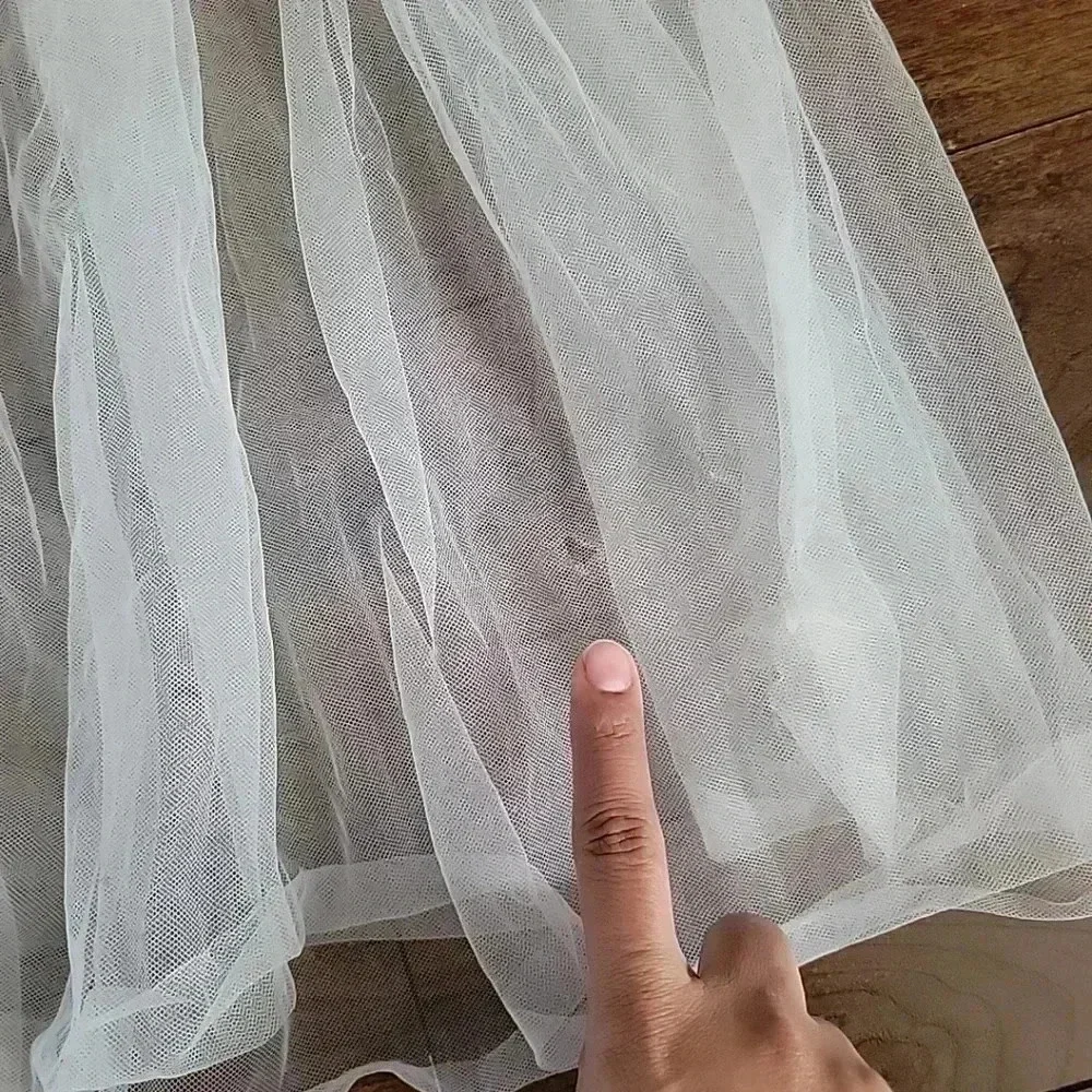 Disney Minnie Mouse Wedding Bride Ears Headband White Tulle Veil Sequin - Picture 3 of 4